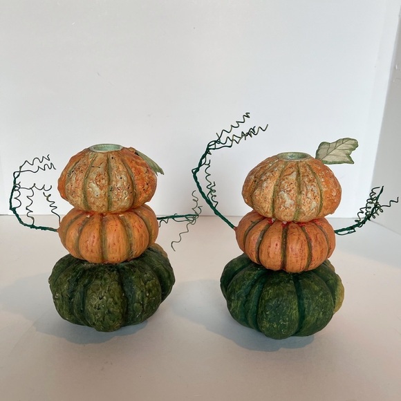 Pair of Autumn Halloween Candlesticks - Picture 2 of 10